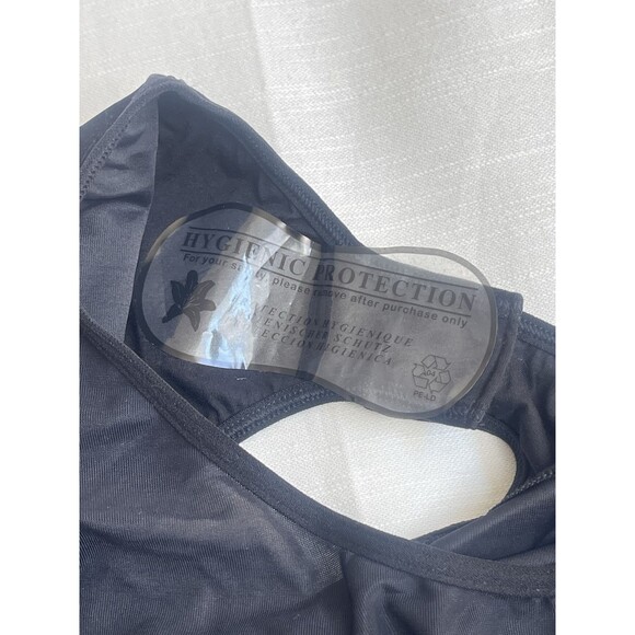 ITEM m6 All V-Neck Mesh Compression Bodysuit In Black Sz M New - Picture 5 of 9